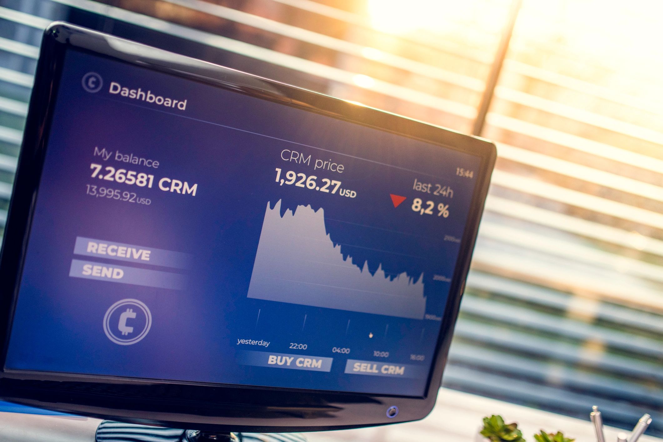 Analytics dashboard on a computer screen