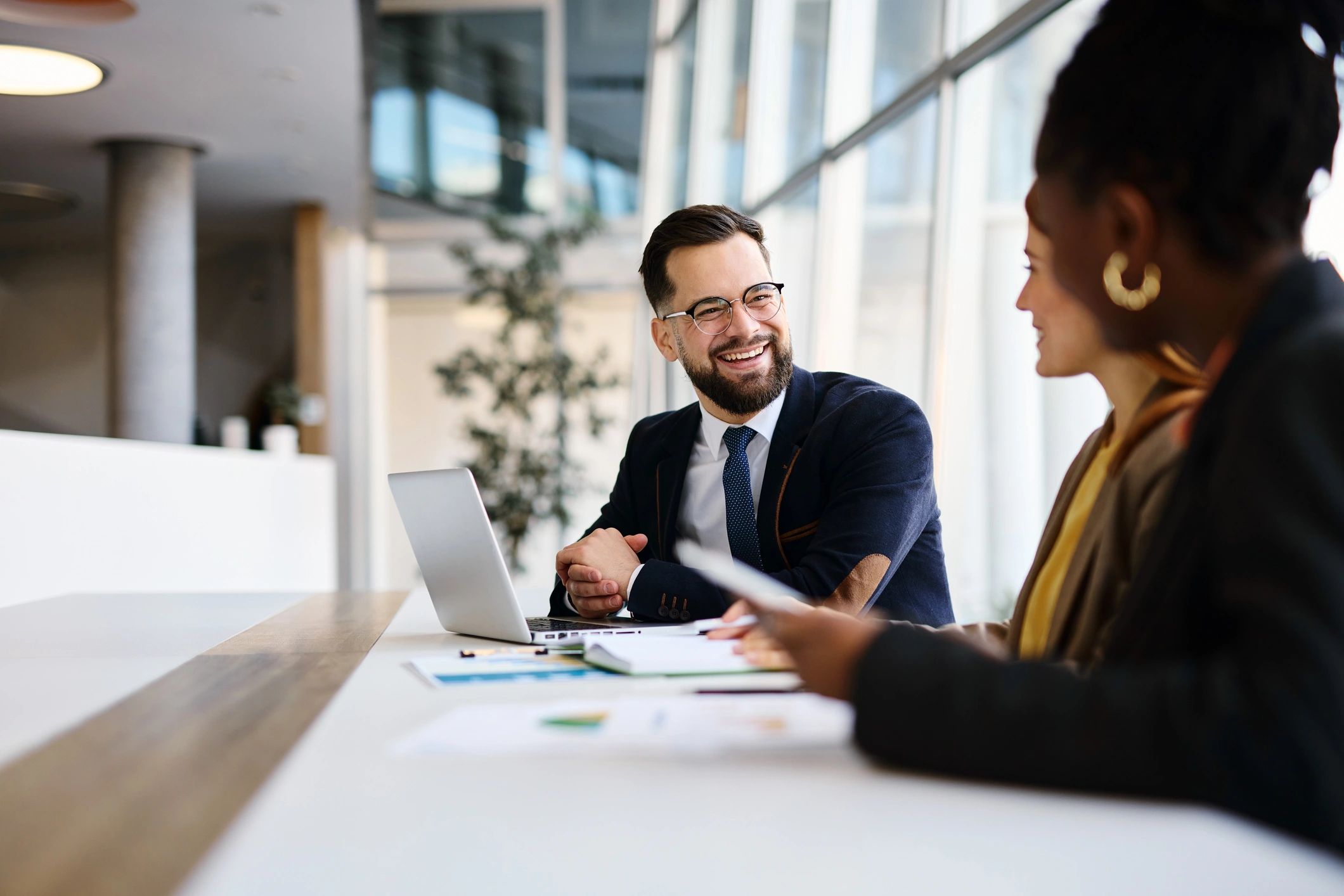 Professional in a meeting setting